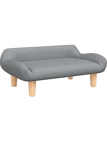Canapé enfant en tissu rembourré avec pieds en bois - vidaxl