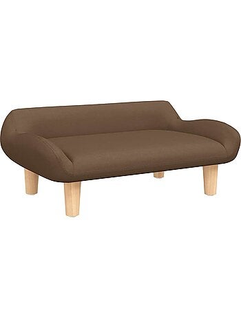 Canapé enfant en tissu rembourré avec pieds en bois - vidaxl