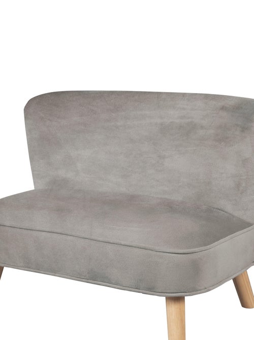Canapé enfant en velours avec pieds en bois massif - ROBA 'lil sofa' - Kiabi