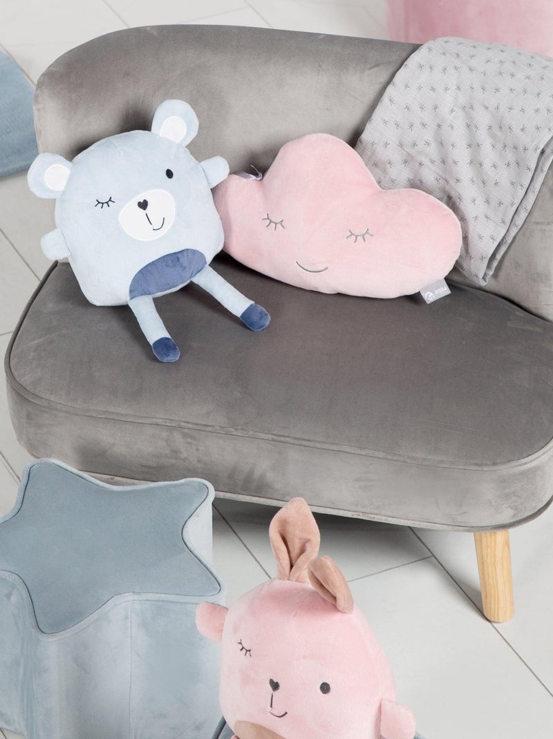 Canapé enfant en velours avec pieds en bois massif - ROBA 'lil sofa' Gris - Kiabi