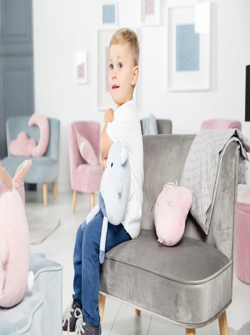 Canapé enfant en velours avec pieds en bois massif - ROBA 'lil sofa' - Kiabi