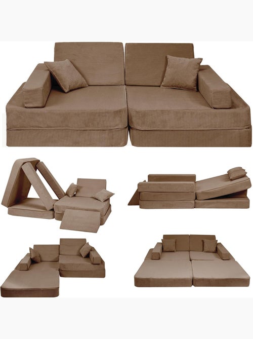 Canapé enfant modulable convertible velours côtelé - Kiabi Canapé enfant modulable convertible velours côtelé - Kiabi