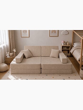 Canapé enfant design en velours côtelé tendance
