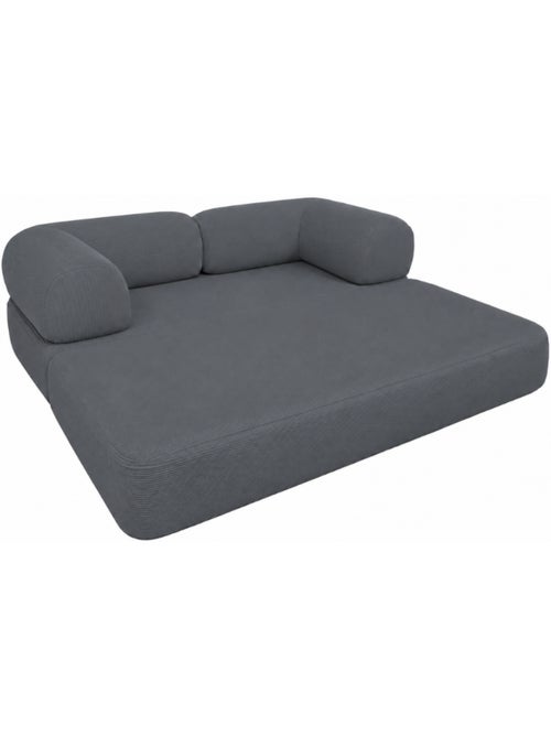 Canapé lit compressé modulable en velours côtelé 90x180 cm - Kiabi Canapé lit compressé modulable en velours côtelé 90x180 cm - Kiabi