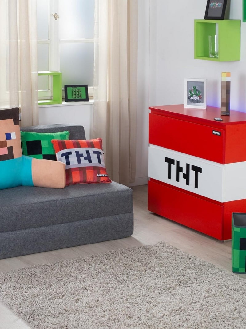 Canapé-lit dépliant pour enfants et invités 'Minecraft' ROBA Gris Gris Blanc - Kiabi
