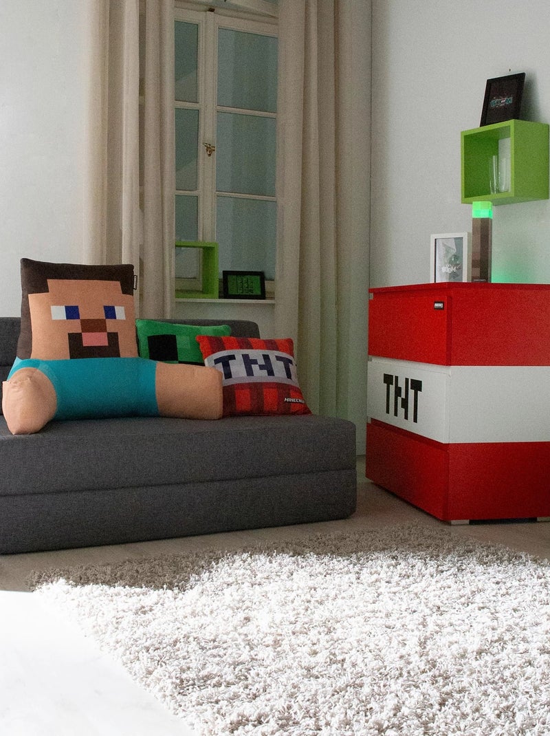 Canapé-lit dépliant pour enfants et invités 'Minecraft' ROBA Gris Gris Blanc - Kiabi