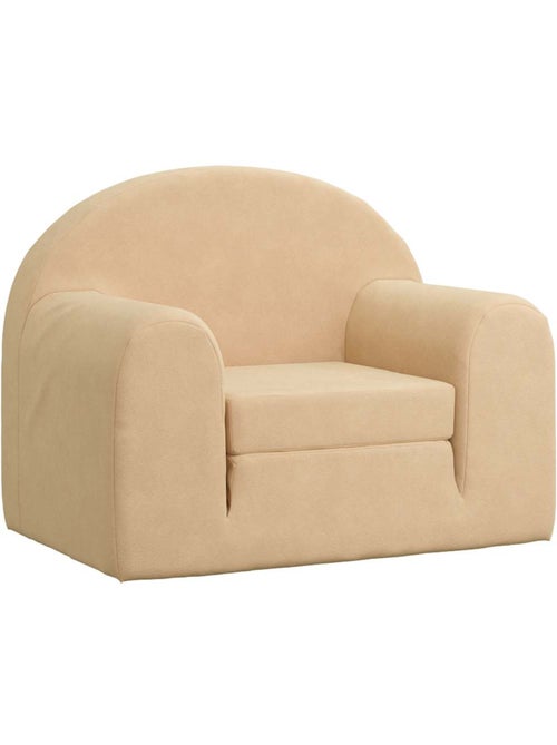 Canapé-lit enfant convertible en peluche clair à étoiles - vidaxl - Kiabi