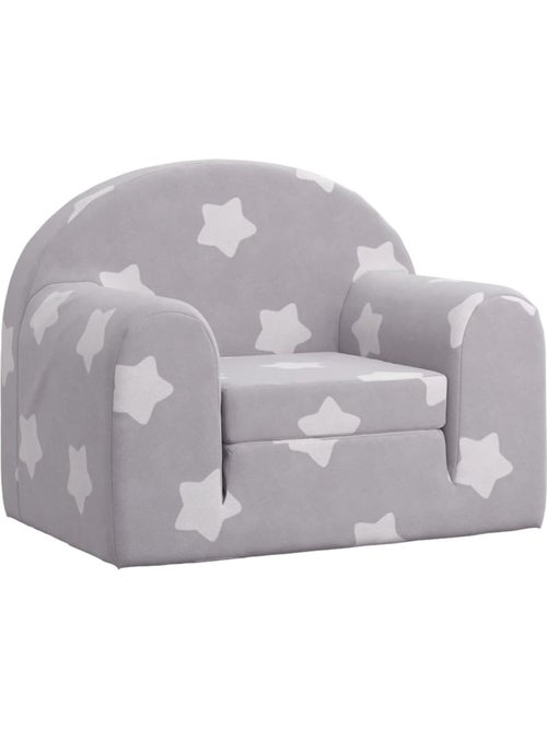 Canapé-lit enfant convertible en peluche clair à étoiles - vidaxl - Kiabi