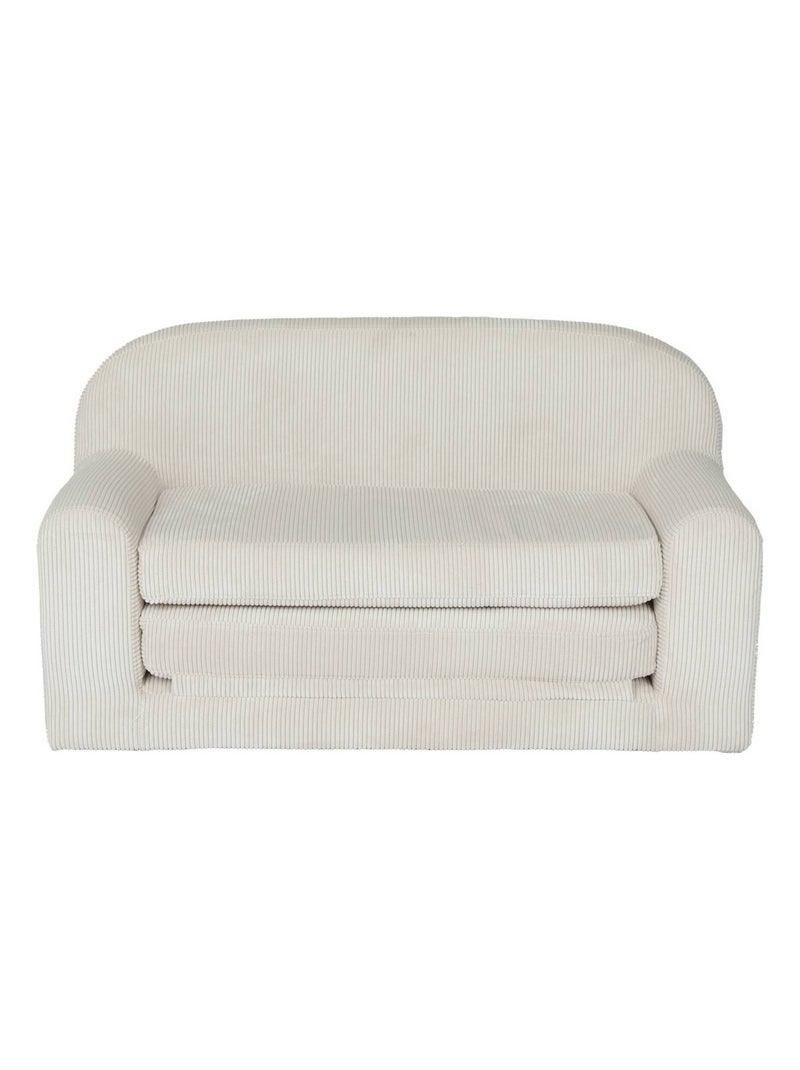 Canapé lit enfant velours côtelé dépliable Cleo Beige - Kiabi