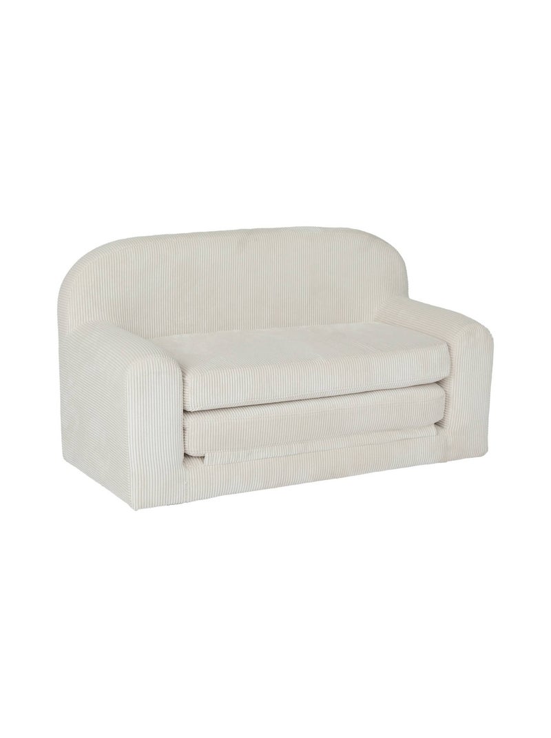 Canapé lit enfant velours côtelé dépliable Cleo Beige - Kiabi