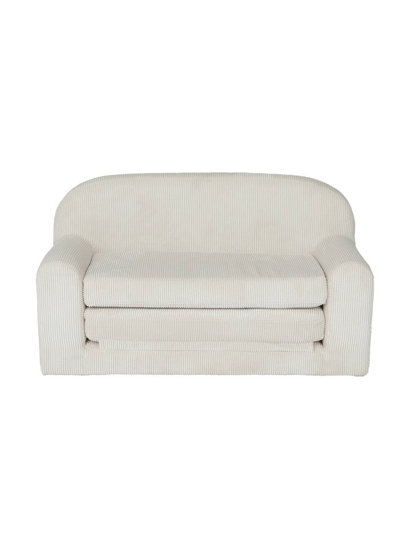 Canapé lit enfant velours côtelé dépliable Cleo Beige - Kiabi