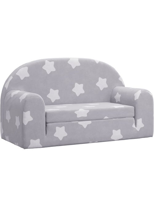 Canapé-lit pour enfants en polyester clair à housse amovible - vidaxl - Kiabi Canapé-lit pour enfants en polyester clair à housse amovible - vidaxl - Kiabi