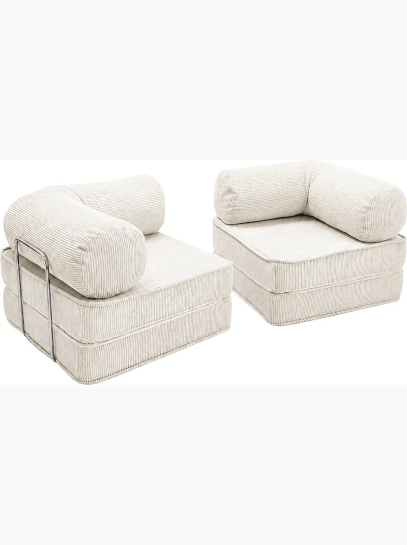 Canapé modulable 2 places Meow Baby SURB Duo 100 Crème - Kiabi