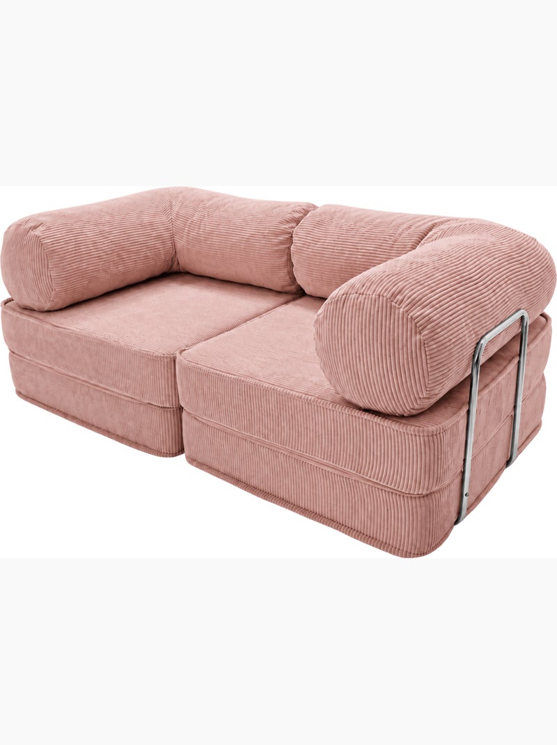Canapé modulable 2 places Meow Baby SURB Duo 100 Rose - Kiabi