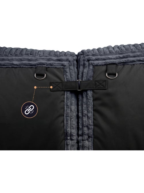 Canapé modulable 3 places déhoussable + méridienne velours côtelé 90x262 cm - Kiabi