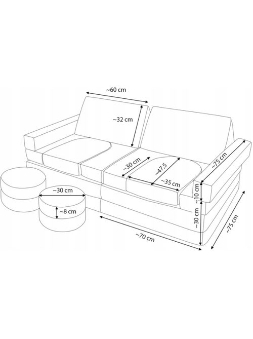 Canapé modulable enfants - Kiabi