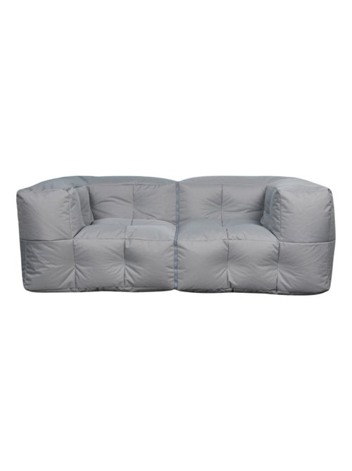 Canapé modulable extérieur imperméable 90 x 180 cm gris clair - Kiabi