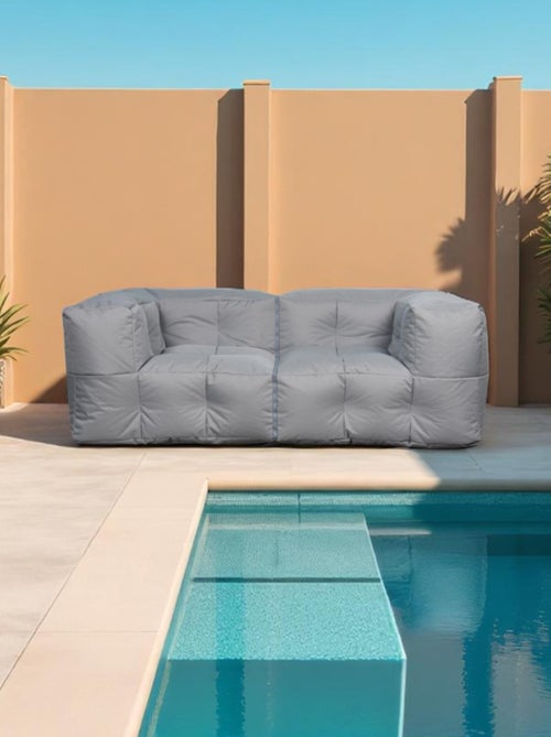 Canapé modulable extérieur imperméable 90 x 180 cm gris clair - Kiabi