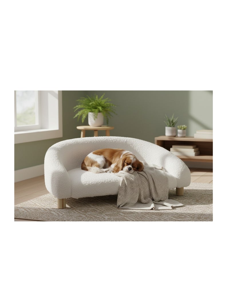 Canape pour chien ou chat Bouclette Blanc - Kiabi