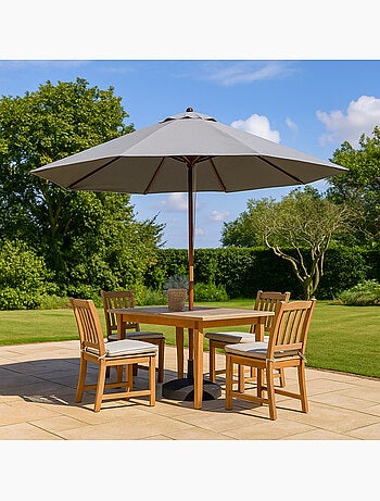 Cancun Parasol ecru droit rond 3 x 3 m