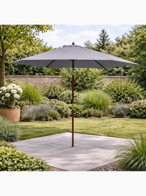 Cancun Parasol ecru droit rond 3 x 3 m - Kiabi