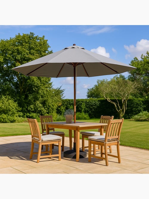 Cancun Parasol ecru droit rond 3 x 3 m - Kiabi