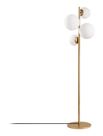 CANDICE - Lampadaire vintage doré - 4 lampes