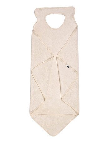Candide - Cape de bain tablier XXL Parent/Bébé en viscose - 100x100 cm - Ecru