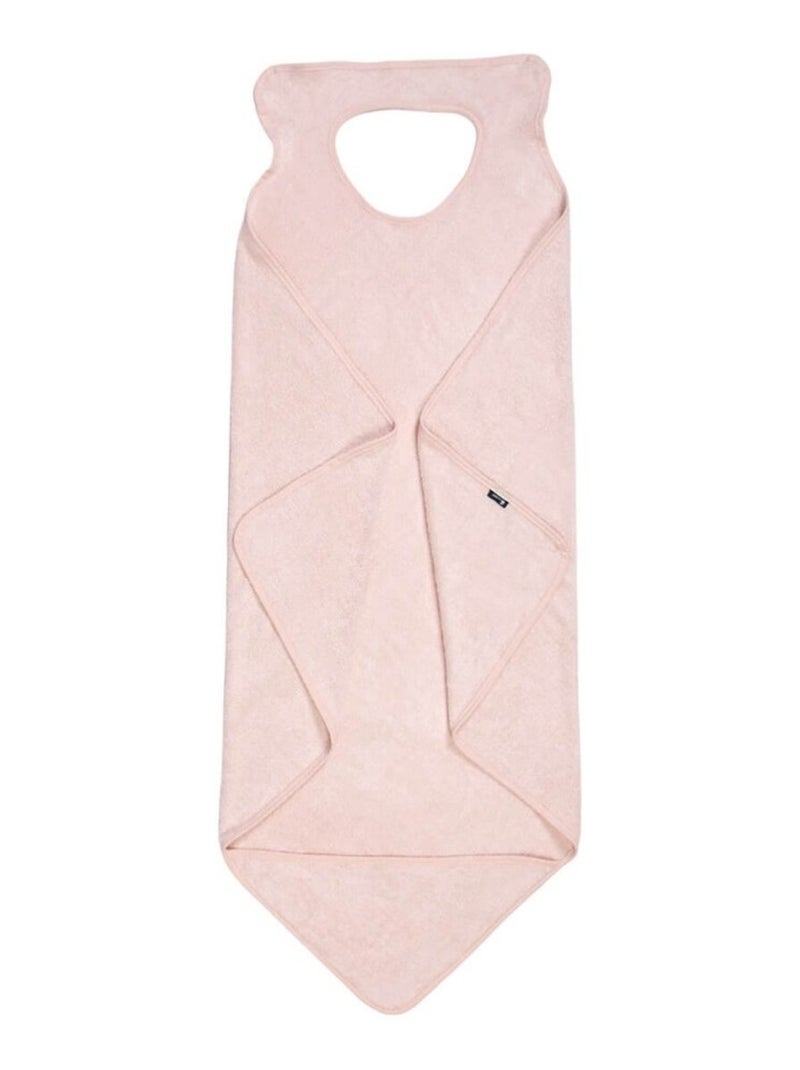 Candide - Cape de bain tablier XXL Parent/Bébé en viscose - 100x100 cm - Rose Rose - Kiabi