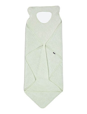 Candide - Cape de bain tablier XXL Parent/Bébé en viscose - 100x100 cm - Vert d'eau