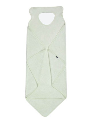 Candide - Cape de bain tablier XXL Parent/Bébé en viscose - 100x100 cm - Vert d'eau
