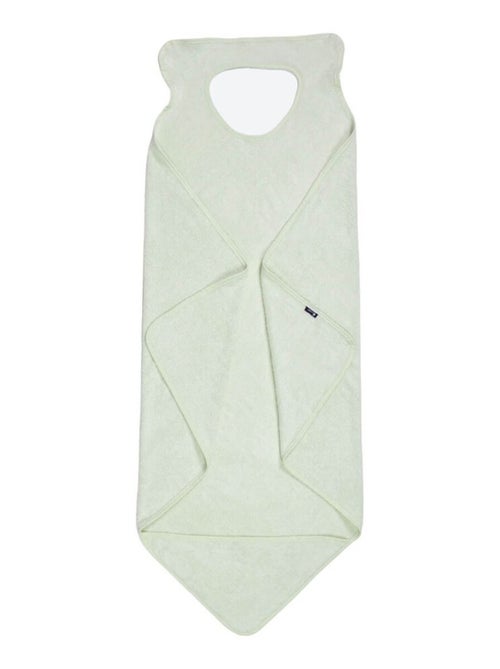 Candide - Cape de bain tablier XXL Parent/Bébé en viscose - 100x100 cm - Vert d'eau - Kiabi