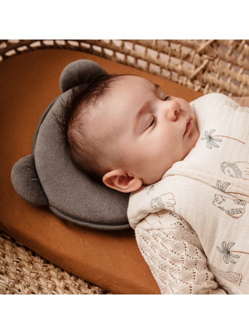 Candide - Coussin cale tête bébé P'tit Panda - Gris foncé - Kiabi