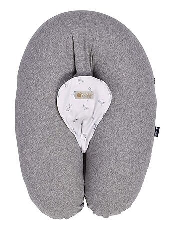 Candide - Coussin d'allaitement et de grossesse 3en1 Multirelax gris chiné Lapins