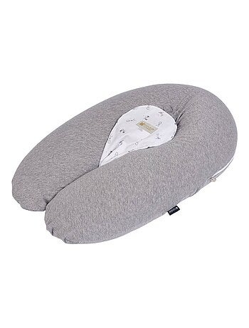 Candide - Coussin d'allaitement et de grossesse 3en1 Multirelax gris chiné Lapins