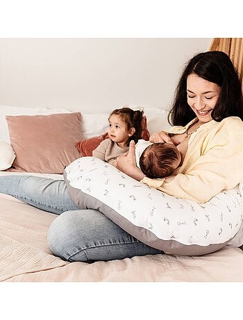 Candide - Coussin d'allaitement et de grossesse 3en1 Multirelax Lapins