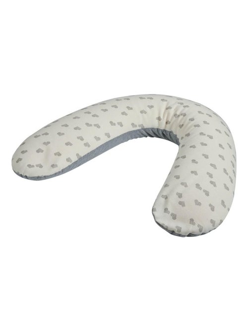 Candide - Coussin d'allaitement et de grossesse jersey cœurs/gris - Kiabi