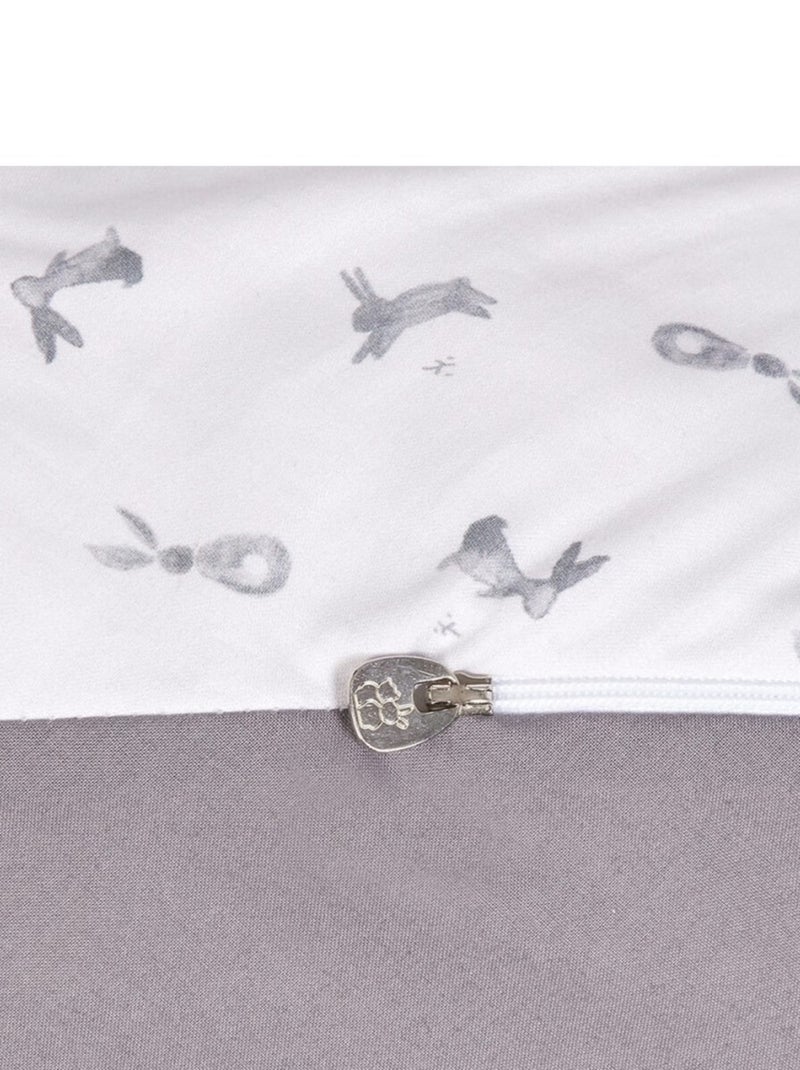 Candide - Coussin d'allaitement et de grossesse Lapins Gris Blanc - Kiabi