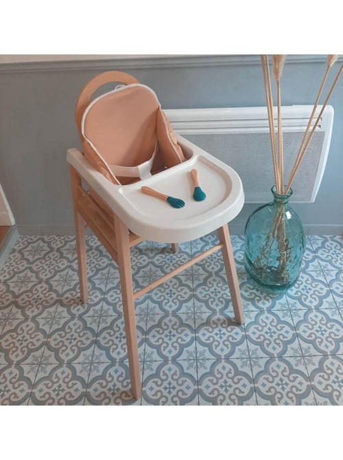 Candide - Coussin de chaise PVC avec sangles de sécurité cassonade - Kiabi