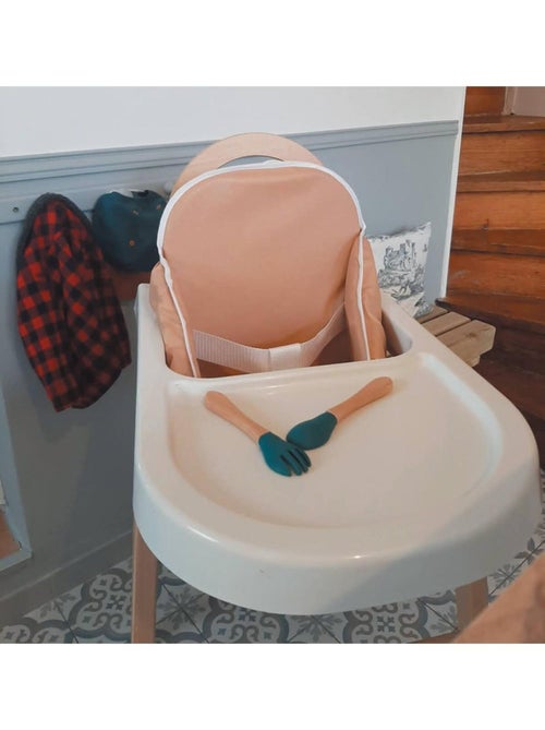 Candide - Coussin de chaise PVC avec sangles de sécurité cassonade - Kiabi