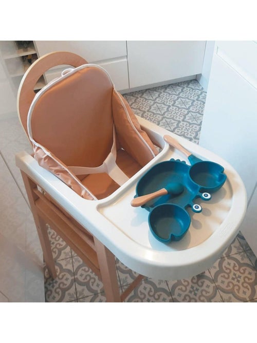 Candide - Coussin de chaise PVC avec sangles de sécurité cassonade - Kiabi