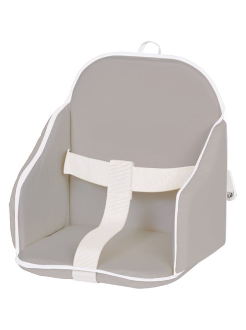 Candide - Coussin de chaise PVC avec sangles gris/blanc - Kiabi