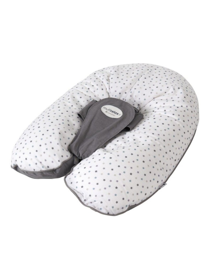 Candide - Coussin de maternité et d'allaitement Multirelax étoiles multicolores Gris - Kiabi