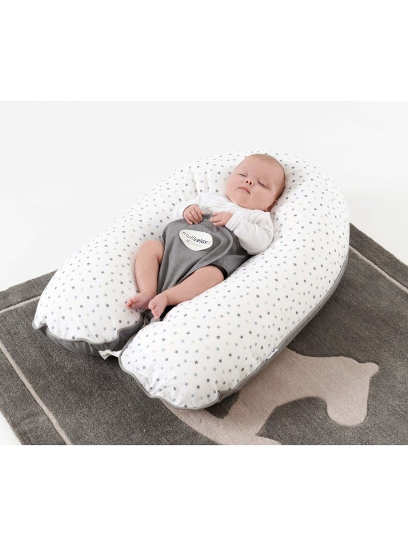 Candide - Coussin de maternité et d'allaitement Multirelax étoiles multicolores Gris - Kiabi
