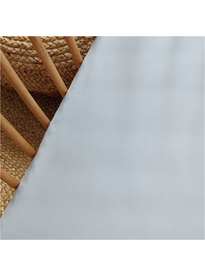 Candide - Drap housse Jersey coton 60x120cm Bleu ciel Bleu - Kiabi