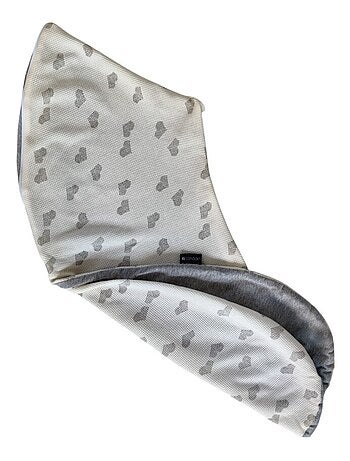 Candide - Housse coussin d'allaitement et de grossesse jersey Cœurs gris