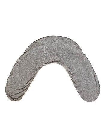 Candide - Housse coussin d'allaitement et de grossesse jersey Cœurs gris