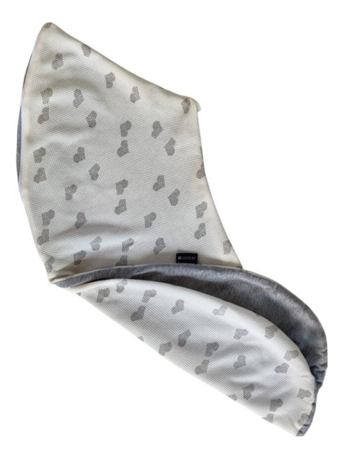 Candide - Housse coussin d'allaitement et de grossesse jersey Cœurs gris - Kiabi