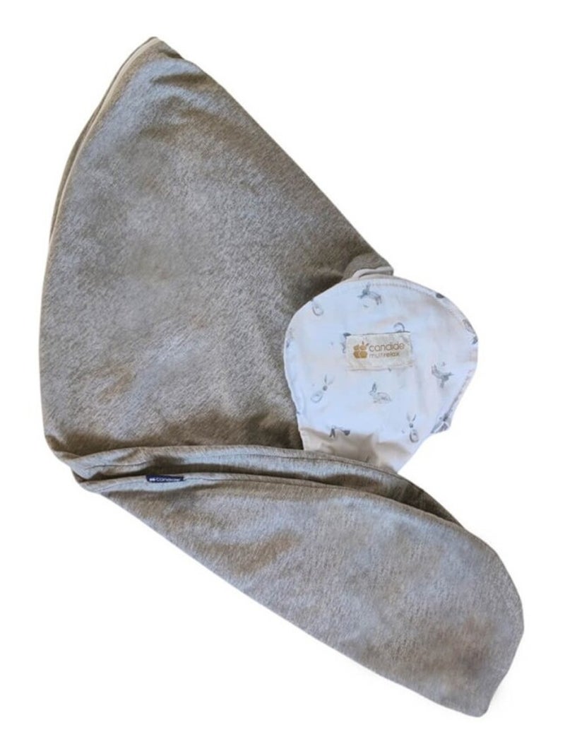 Candide - Housse coussin d'allaitement et de grossesse Multirelax® Gris chiné/Lapins Gris - Kiabi