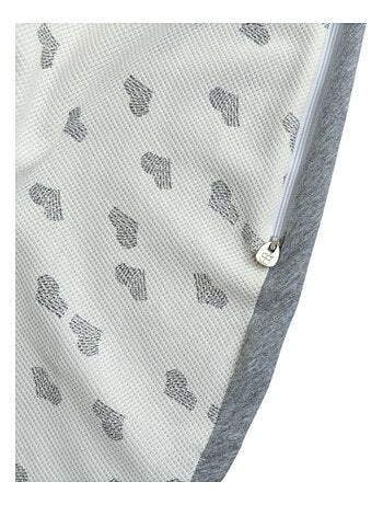 Candide - Housse coussin d'allaitement et de grossesse Multirelax® jersey cœurs/gris